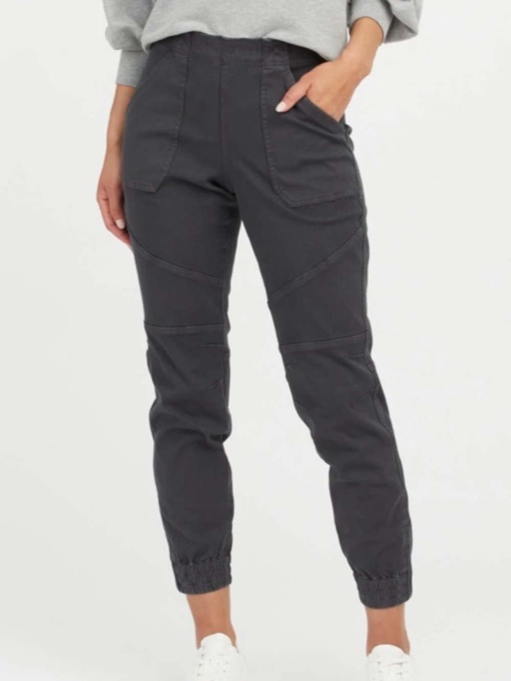 NWOT SPANX Charcoal Gray Twill Utility Jogger